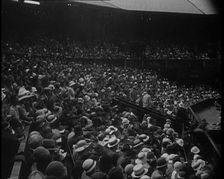Large Crowd Watching a Tournament in Wimbledon Stadium, 1933. Creator: British Pathe Ltd