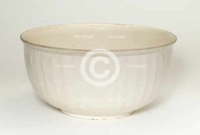 Large Bowl with Lotus Scrolls (int.) and Overlapping Petals..., Northern Song dynasty, early 12th ce Creator: Unknown.