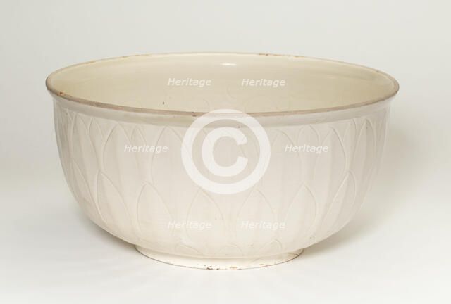 Large Bowl with Lotus Scrolls (int.) and Overlapping Petals..., Northern Song dynasty, early 12th ce Creator: Unknown.