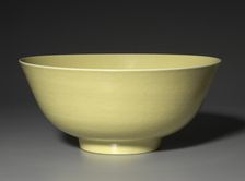 Large Bowl with Yellow Enamel, 1821-1850. Creator: Unknown