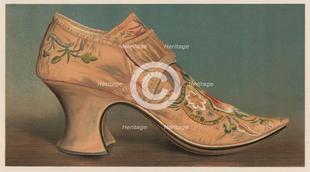 Large buckled shoe worn in the reign of Queen Anne, 1885.  Creator: Unknown.