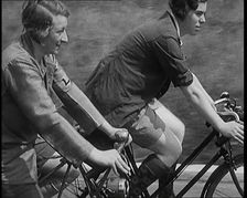 Large Group of Civilians Riding Bicycles Through Country Lanes, 1931. Creator: British Pathe Ltd
