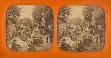 Large group outside, 1855-1860. Creator: Unknown