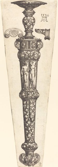Large Dagger Sheath with Nude Couple, 1536. Creator: Heinrich Aldegrever