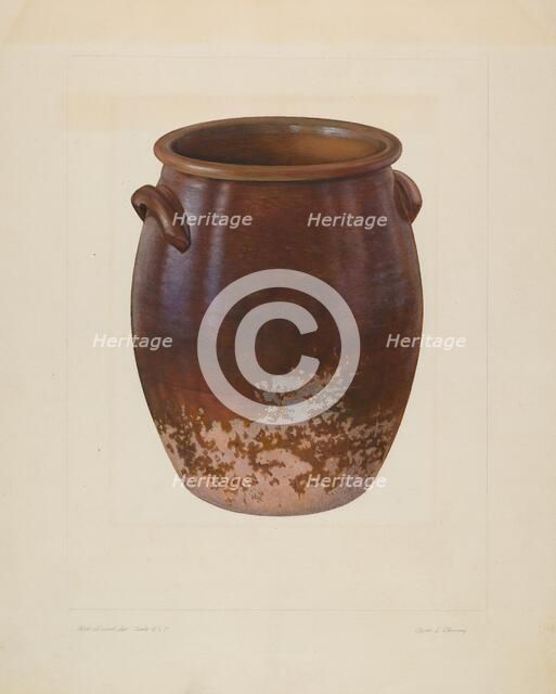 Large Earthen Jar, 1935/1942. Creator: Clyde L. Cheney.
