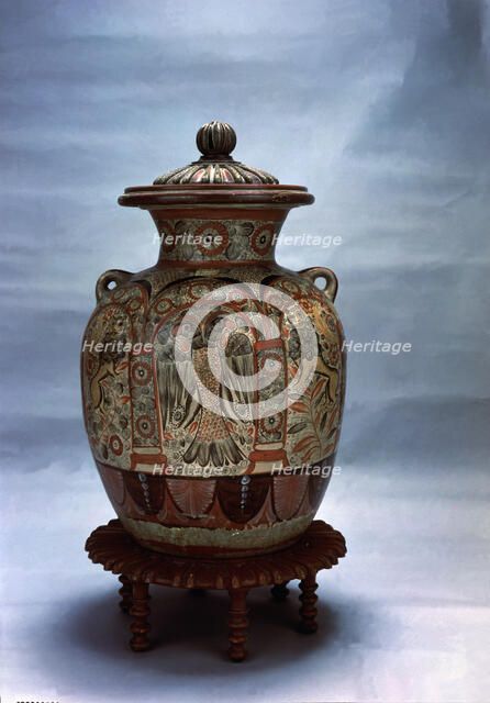 Large earthenware jar, Colonial era, from Tonala, Guadalajara, Mexico.