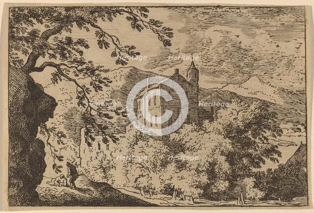 Large House with a Turret, probably c. 1645/1656. Creator: Allart van Everdingen.