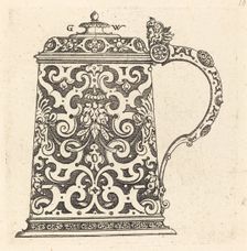 Large jug, the handle formed by a snake, published 1579. Creator: Georg Wechter I