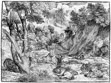 Large Landscape with St Jerome 1937. Artist: Nicolo Boldrini