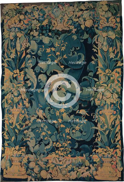 Large Leaf Verdure with Birds, Flanders, about 1550/75. Creator: Unknown.