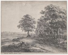 Large Linden Tree Before an Inn, 17th century. Creator: Anthonie Waterloo