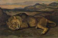 Large Lion, early 1830s. Creator: Antoine-Louis Barye