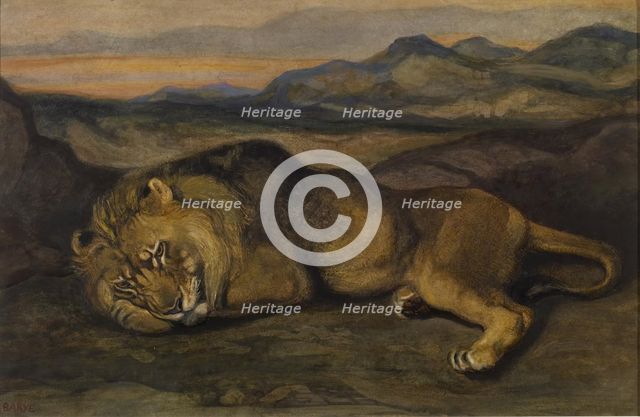 Large Lion, early 1830s. Creator: Antoine-Louis Barye.
