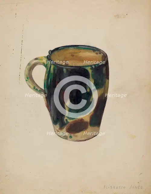 Large Mug, 1936. Creator: Elizabeth Jones.