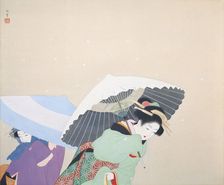 Large Snowflakes, 1944. Creator: Shoen, Uemura (1875-1949)