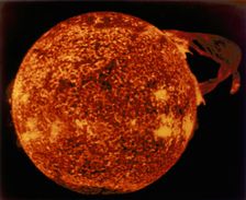 Large solar prominence in extreme ultraviolet light, 1973. Creator: Unknown