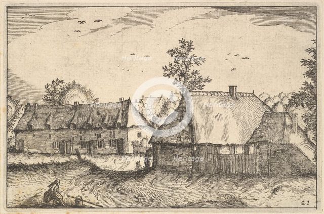 Large Sheds, plate 21 from Regiunculae et Villae Aliquot Ducatus Brabantiae, ca. 1610. Creator: Claes Jansz Visscher.
