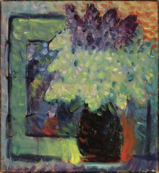 Large still life (Lilac bouquet in vase), 1936. Creator: Javlensky, Alexei, von (1864-1941)