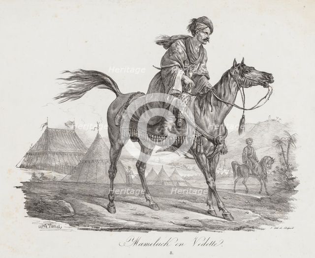 Large Suite of Horses: Mounted Mamelucke, c. 1818. Creator: Carle Vernet (French, 1758-1836).