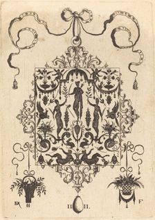 Large Pendant, Three Nude Women with Twigs at Centre, 1596. Creator: Daniel Mignot
