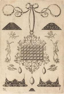 Large Pendant with Square with 35 Flat Stones, 1593. Creator: Daniel Mignot