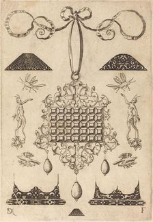 Large Pendant with Square with 35 Flat Stones, 1593. Creator: Daniel Mignot