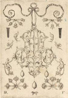 Large Pendant with Three Drops Below, 1593. Creator: Daniel Mignot