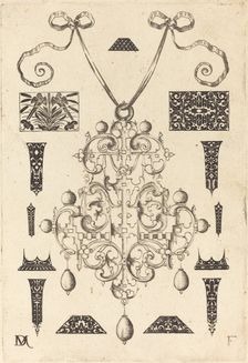 Large Pendant, Surrounded by Thirteen Studs, 1593. Creator: Daniel Mignot