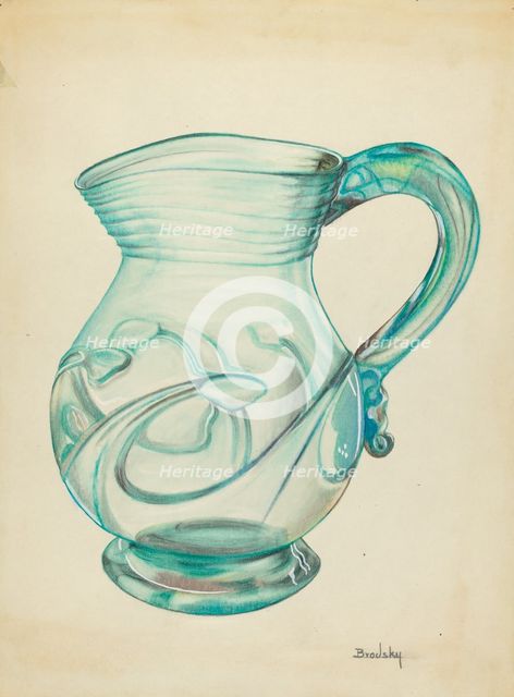 Large Pitcher, 1935/1942. Creator: S. Brodsky.