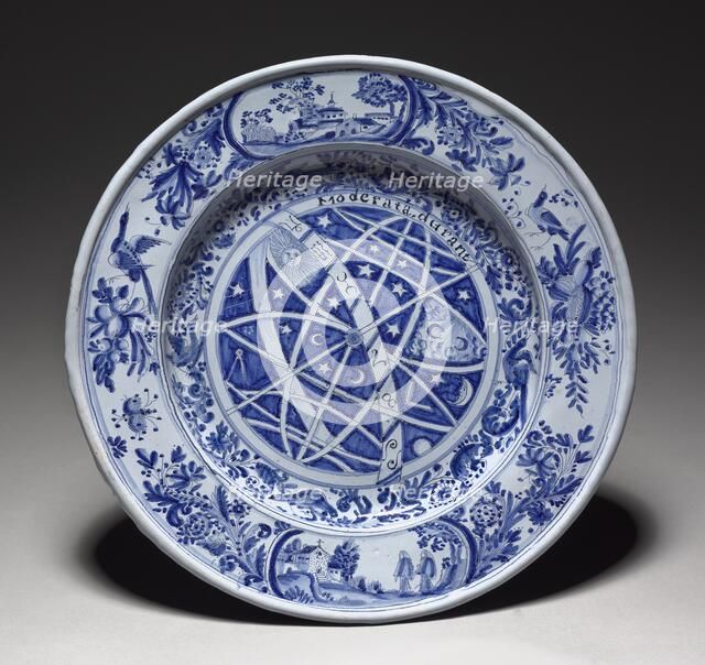 Large Plate, late 1600s. Creator: Nevers Factory (French).