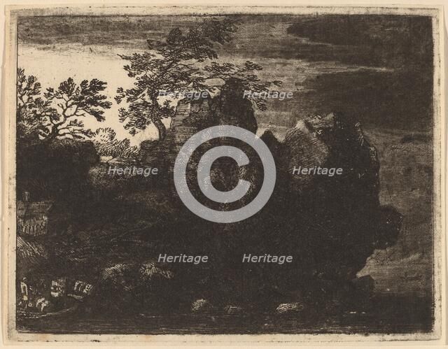 Large Rock at the River, probably c. 1645/1656. Creator: Allart van Everdingen.