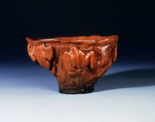 Large rhino horn cup, Ming dynasty, China, 15th-early 16th century. Creator: Unknown