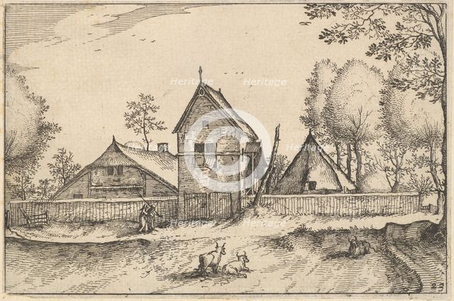 Large Walled Farm, plate 23 from Regiunculae et Villae Aliquot Ducatus Brabantiae, ca. 1610. Creator: Claes Jansz Visscher.