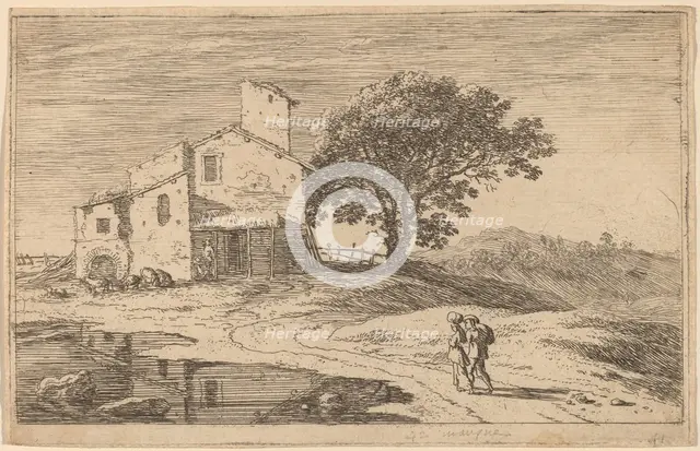 Large Tree near a House. Creator: Herman van Swanevelt.
