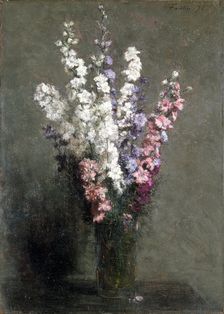 Larkspurs 1871. Creator: Henri Fantin-Latour