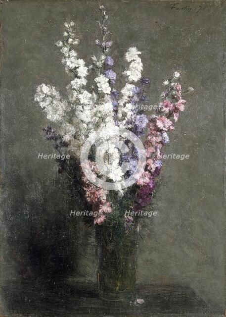 'Larkspurs', 1871. Artist: Henri Fantin-Latour.