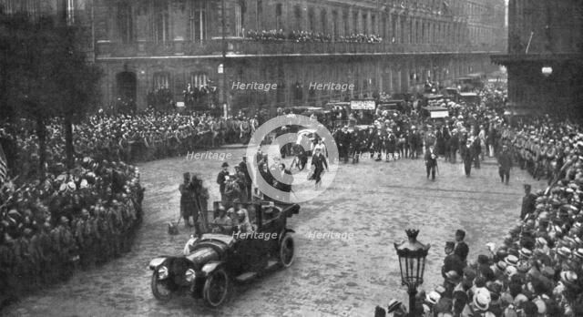 'L'Arrivee du General Pershing; A Paris: le general Pershing et M. Painleve, ministre de la..., 1917 Creator: Unknown.