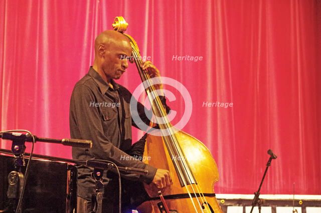 Larry Bartley, Denys Baptiste Quartet, Battle Jazz Festival, Battle, East Sussex, July 2023. Creator: Brian O'Connor.