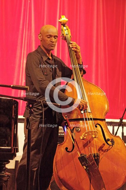 Larry Bartley, Denys Baptiste Quartet, Battle Jazz Festival, Battle, East Sussex, July 2023. Creator: Brian O'Connor.