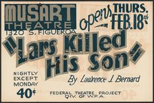 Lars Killed His Son, Los Angeles, 1937. Creator: Unknown