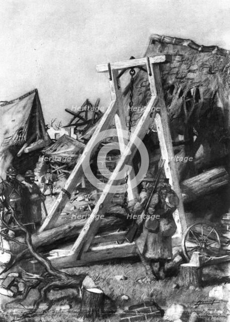 'L'art de Detruire; Le Belier de Margny-Aux-Cerises', 1917. Creator: Unknown.