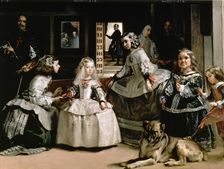 Las Meninas family of Philip IV, detail of the painting, by Diego de Velazquez