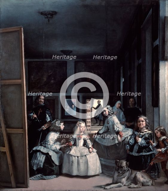 'Las Meninas' or 'The Family of Philip IV', 1656-1657.  Creator: Diego Velasquez.