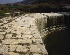 Las Barcinas Roman dam, Deifontes, province of Granada, Andalusia, Spain (2002). Creator: LTL