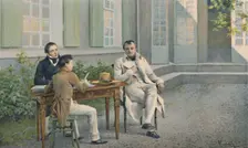 Las Casas and His Son Writing The History of Napoleon Under His Dictation c1815, (1896)