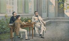 Las Casas and His Son Writing The History of Napoleon Under His Dictation c1815, (1896)