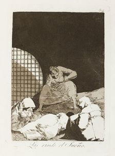 Las rinde el Sueño.; Los Caprichos, pl.34, 1799. Creator: Francisco Goya