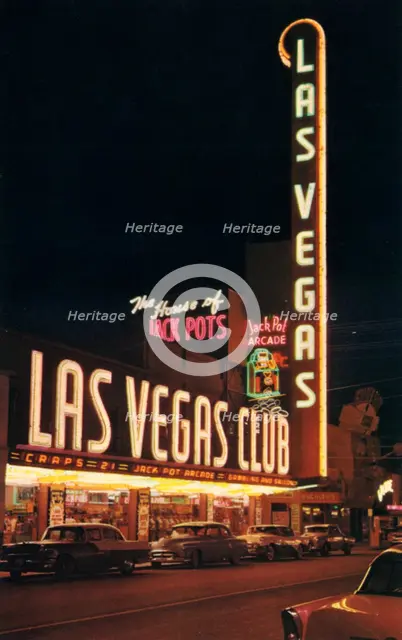 Las Vegas Club, Las Vegas, Nevada, USA, 1956. Artist: Unknown