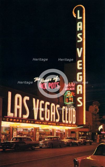 Las Vegas Club, Las Vegas, Nevada, USA, 1956. Artist: Unknown