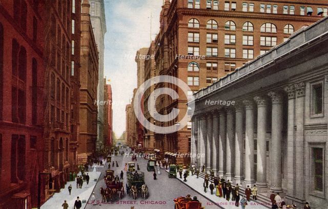 LaSalle Street, Chicago, Illinois, USA, 1910. Artist: Unknown